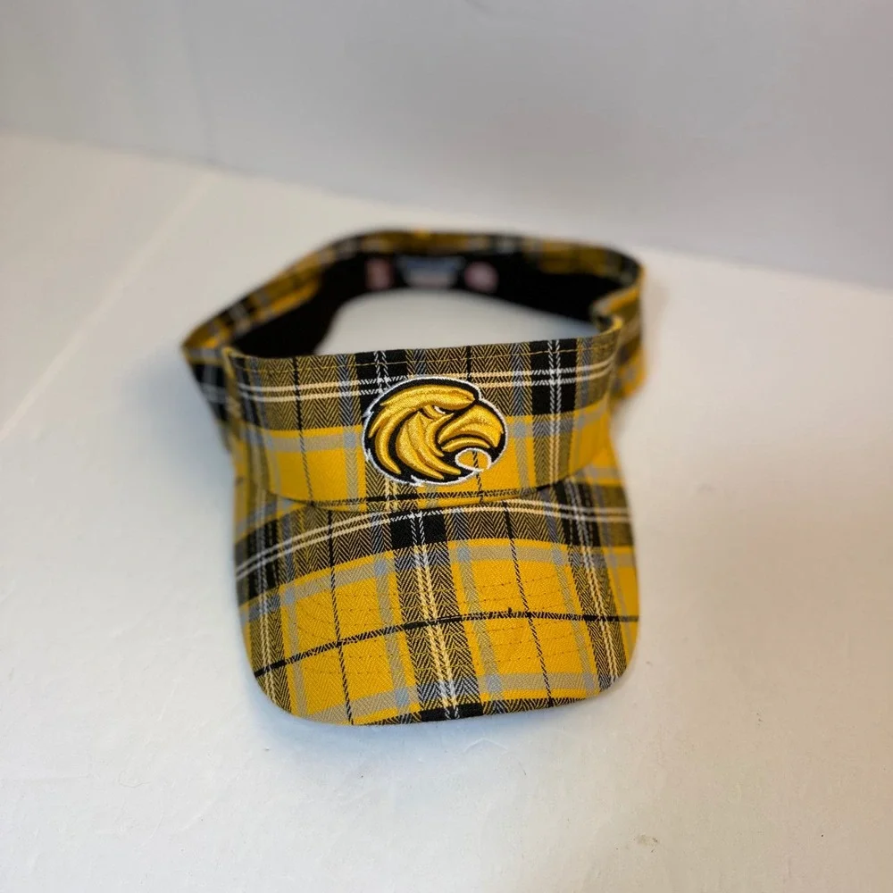 Top of the World Southern Miss Golden Eagles Plaid Visor Hat Yellow Black USM